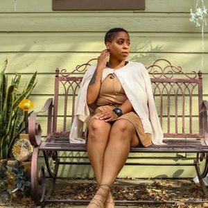 Vintage, brown mini dress